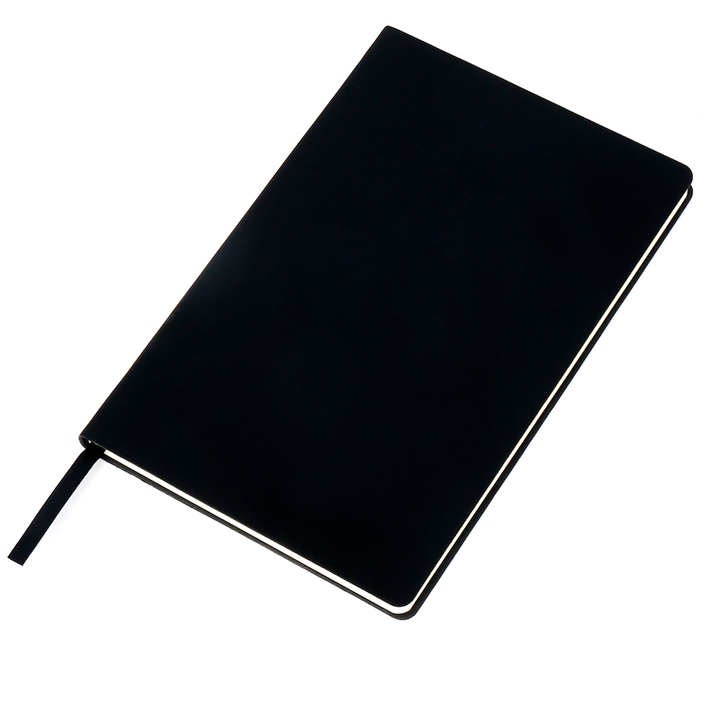 Ежедневник A5 недатированный Simflex в мягком переплёте, чёрный-1