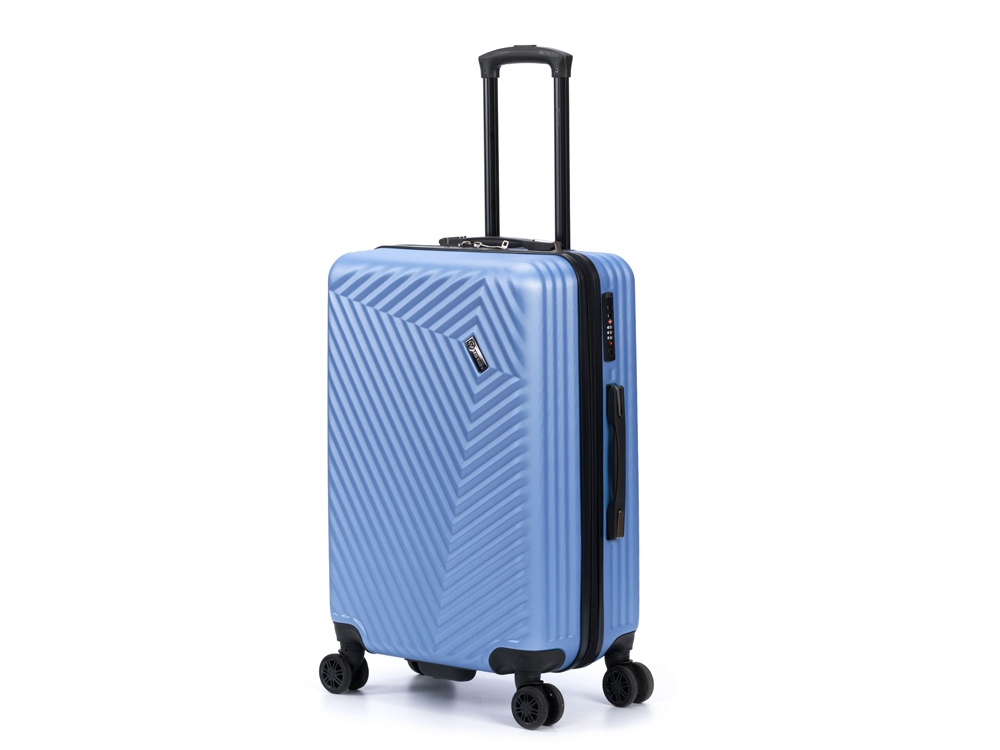 Чемодан TORBER Lama, синий, ABS-пластик, 43 х 25,5 х 67 см, 62 л-0