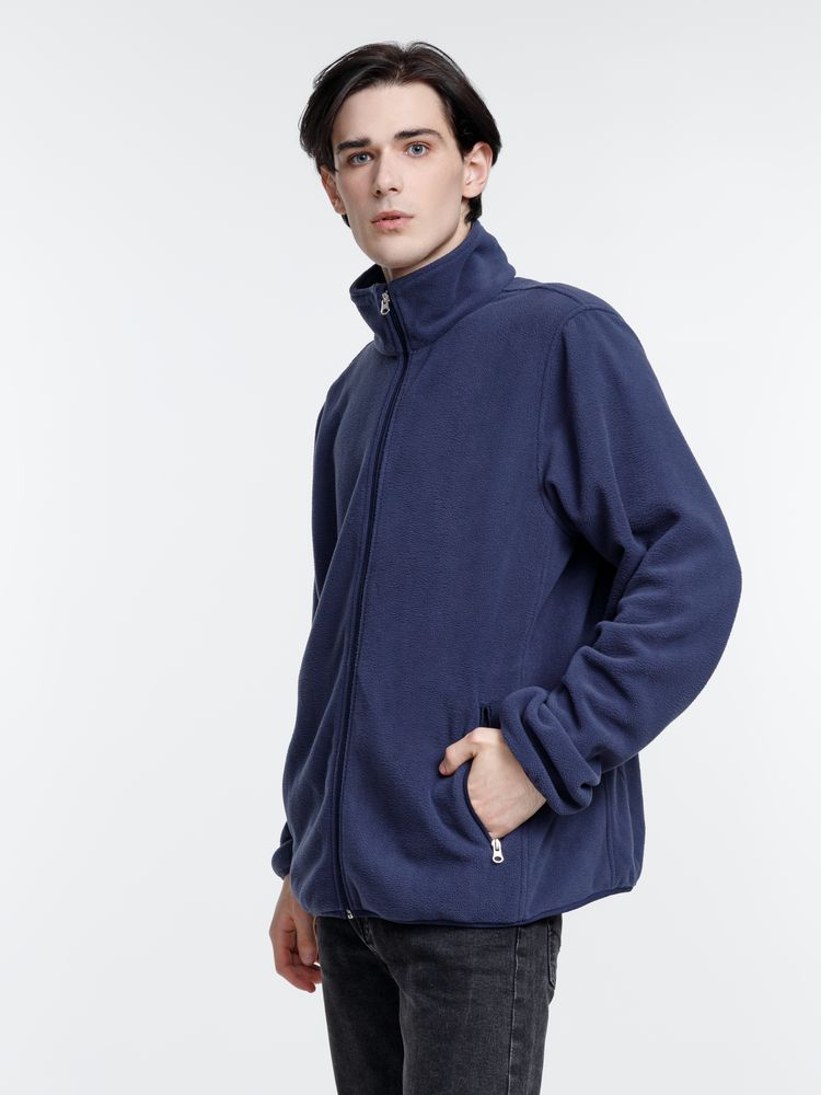 Куртка флисовая унисекс Nesse, темно-синяя-2