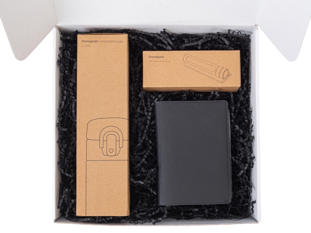 Подарочный набор Premier с термокружкой, парковочной визиткой и обложкой для документов-4