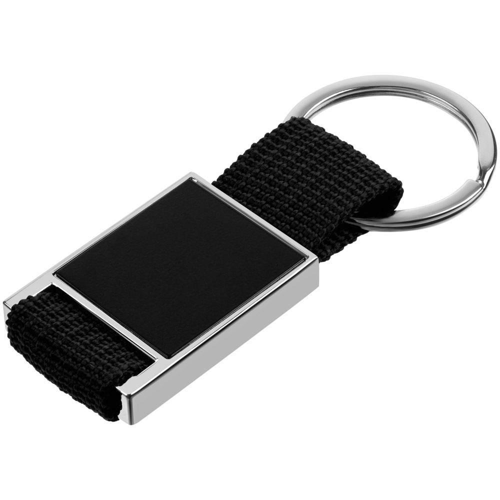 Брелок Stropp с тканевой вставкой, черный-2