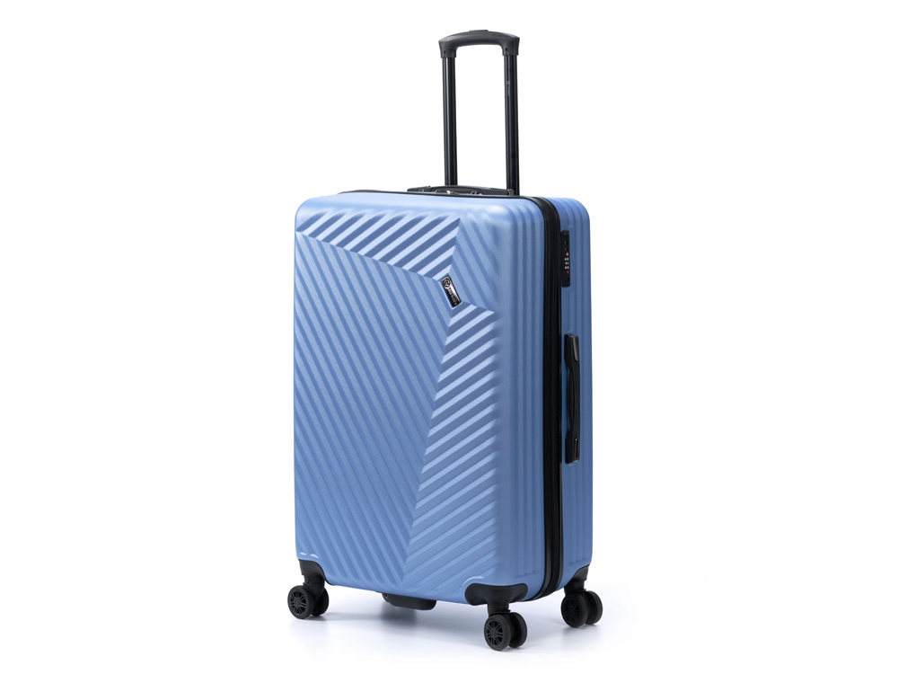 Чемодан TORBER Lama, синий, ABS-пластик, 49 х 29,5 х 77 см, 92 л-0