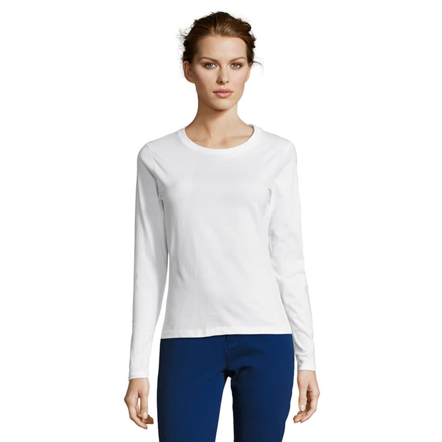 Футболка женская с длинным рукавом MAJESTIC, белый-3