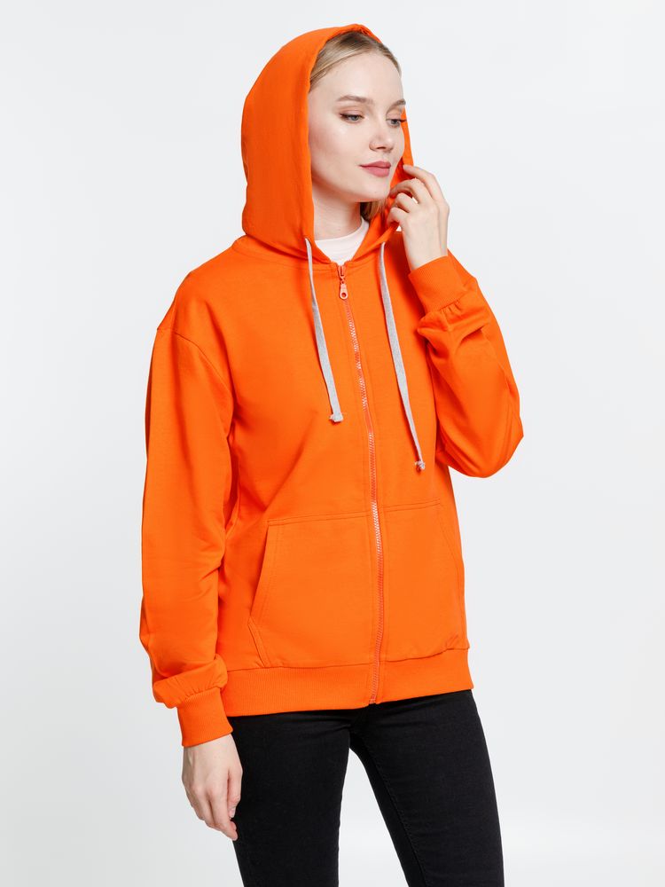 Толстовка на молнии с капюшоном Siverga, оранжевая-5