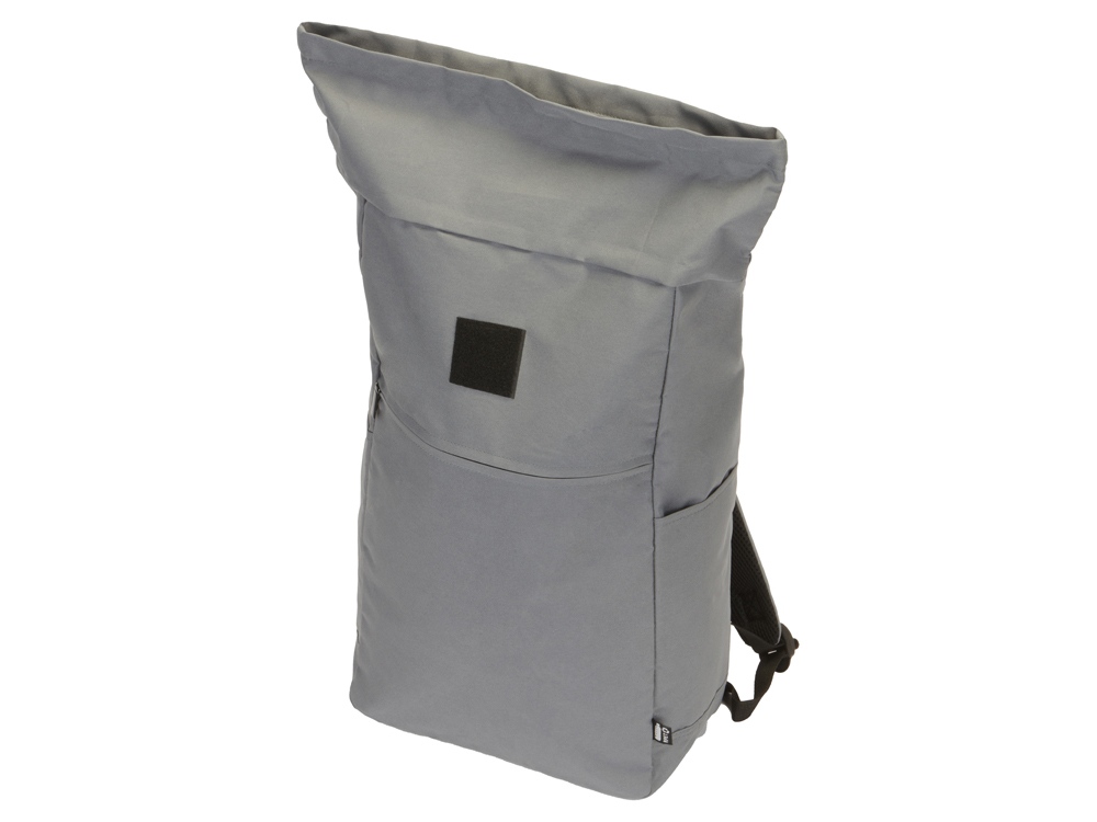 Рюкзак на липучке Vel из переработанного пластика, серый-9