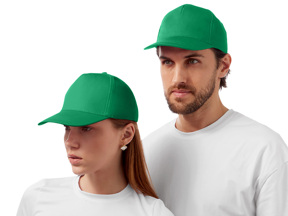 Бейсболка Мемфис 230 5-панельная, зеленая-0