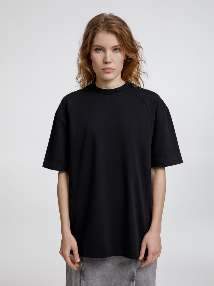 Футболка оверсайз унисекс Sideline, черная-1