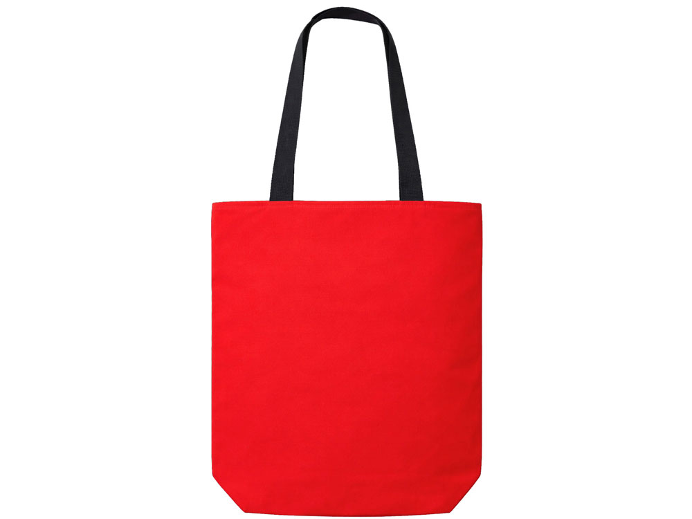 Сумка на молнии Zipper  Neo из хлопка 280 г c карманом на молнии спереди, красный-3