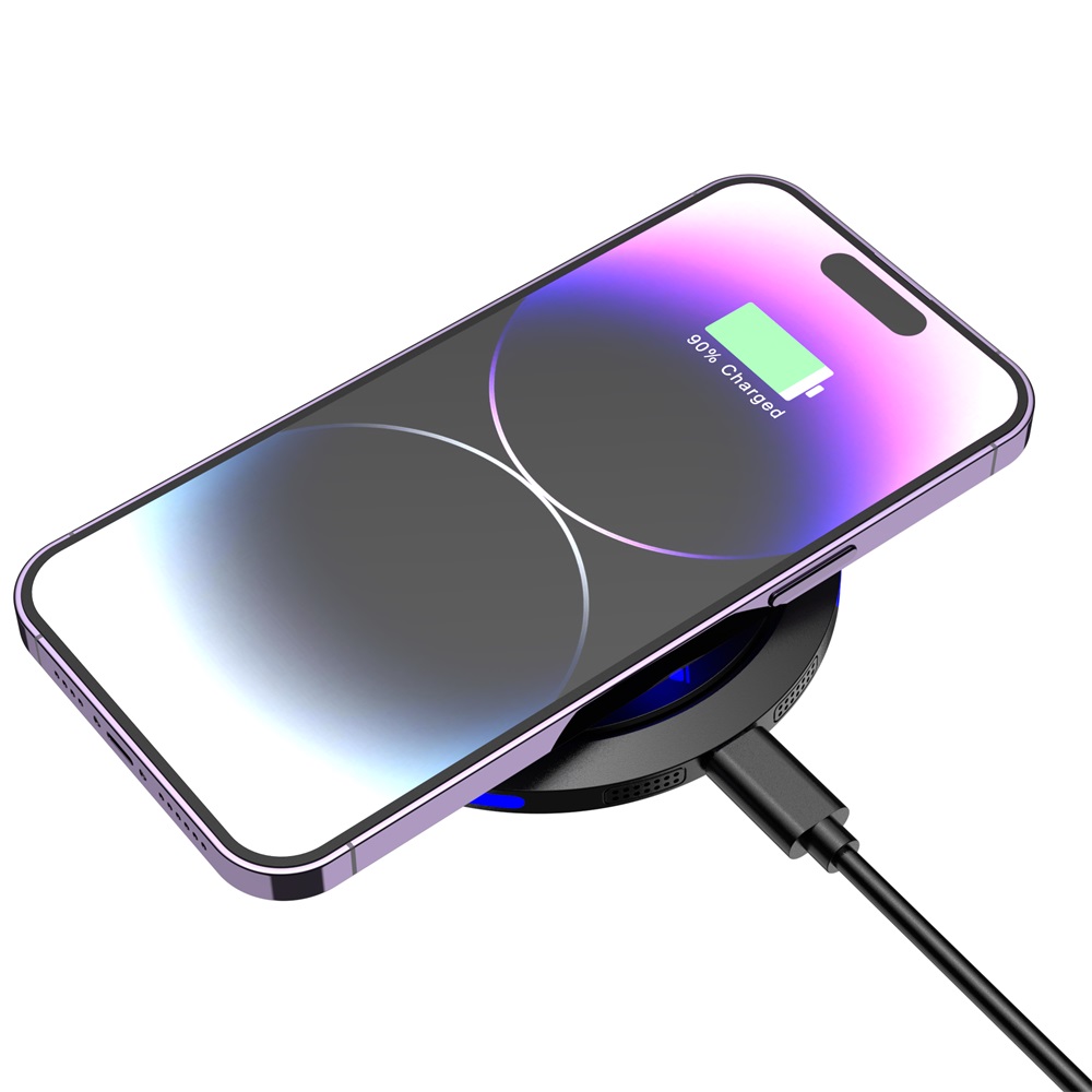 Беспроводное зарядное устройство Pebble 15W, Черный-5