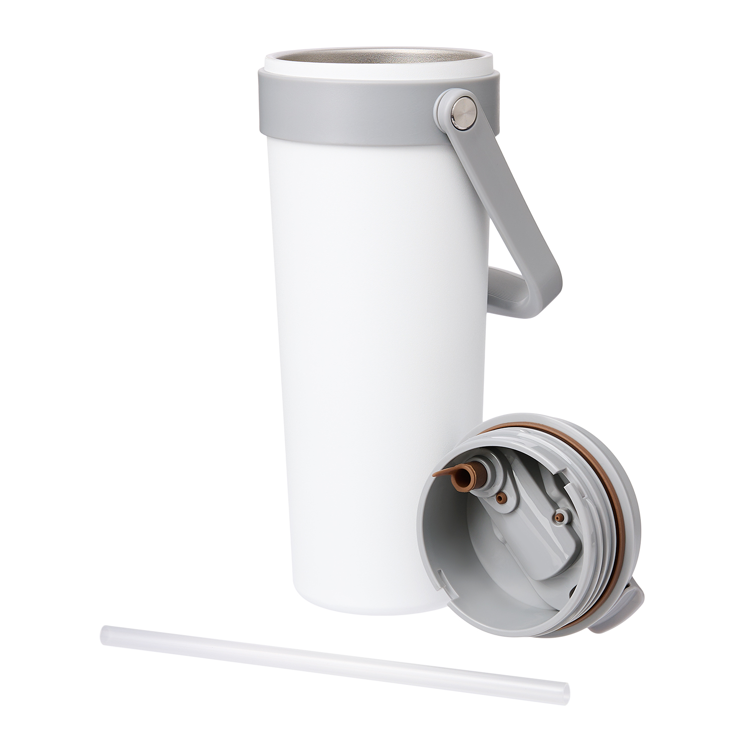 Термокружка вакуумная Solo, белая-6