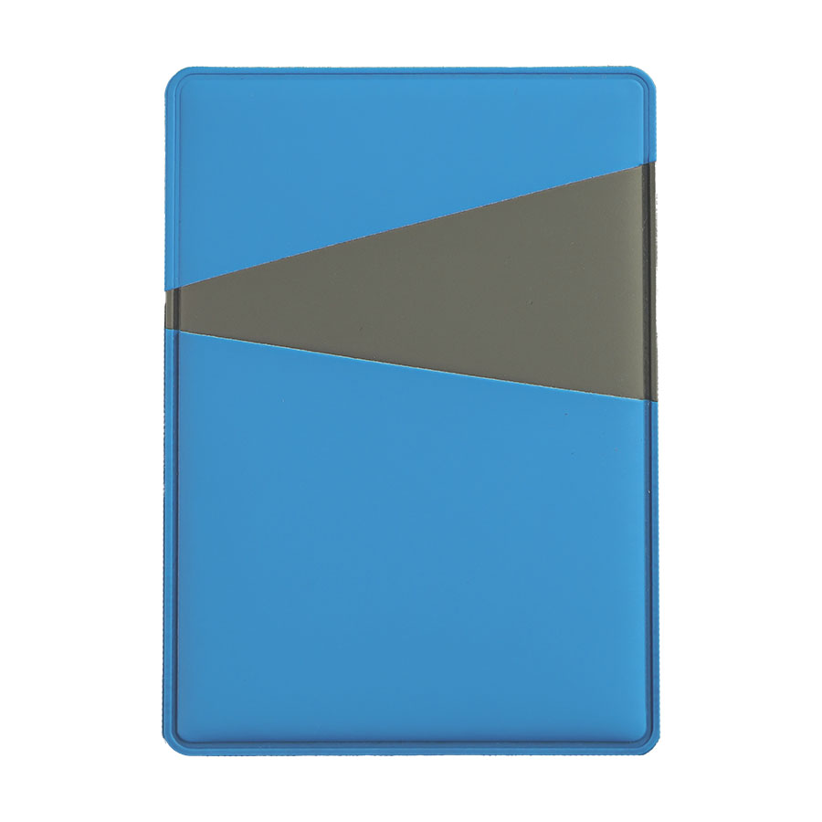 Чехол для карт Simply с тремя косыми карманами, голубой/серый, PU, голубой, серый-0