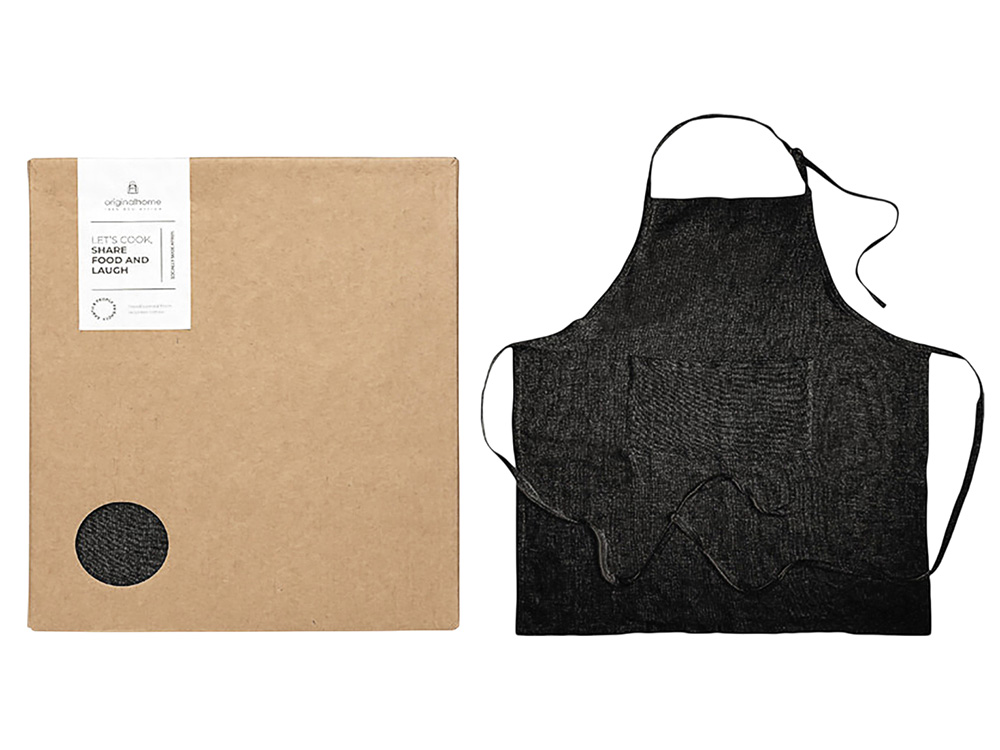 Originalhome фартук из переработанных материалов - сплошной черный-0