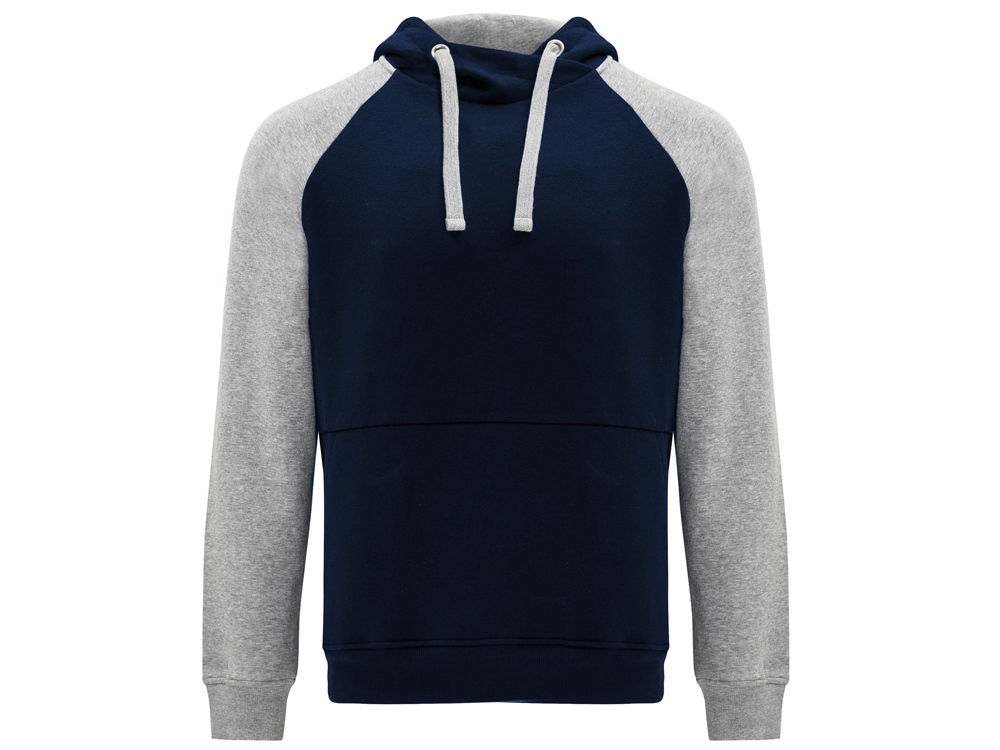 Толстовка с капюшоном Badet мужской, серый меланж/нэйви-0