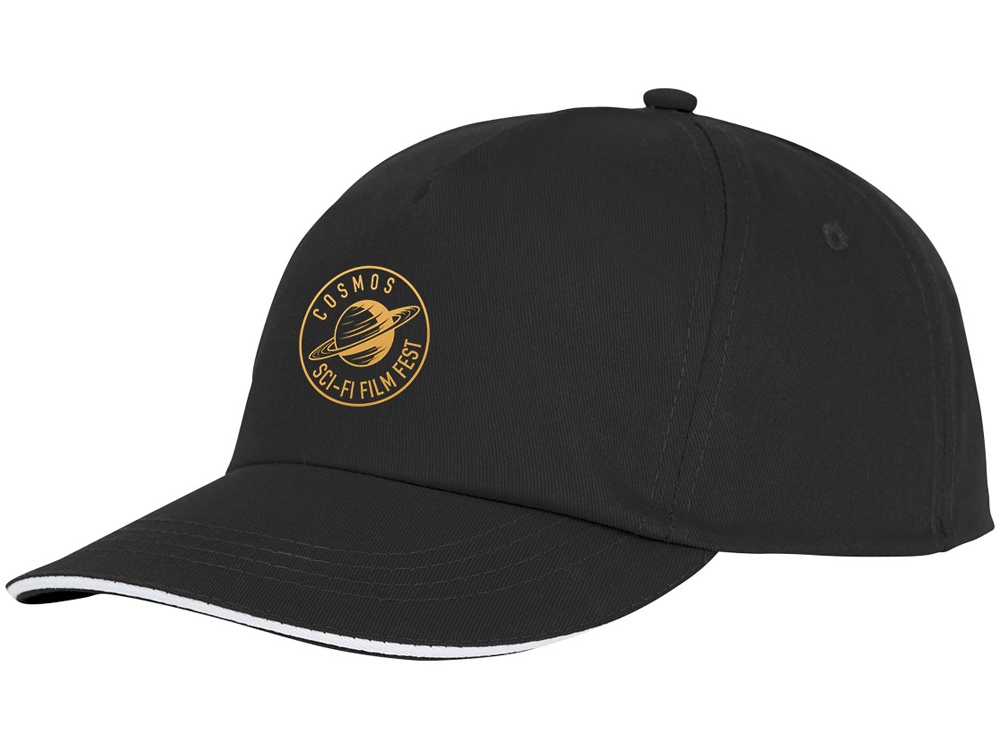 Пятипанельная кепка-сендвич Styx, черный-3