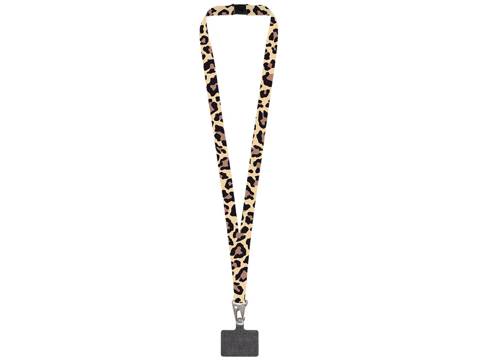 Ланъярд 2,5 см под сублимацию с большим карабином, замком обрыва и большим держателем для телефона из ПЭ-2