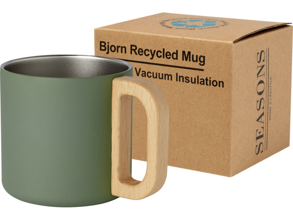 Кружка Bjorn объемом 360 мл с медной вакуумной изоляцией, зеленый яркий-3