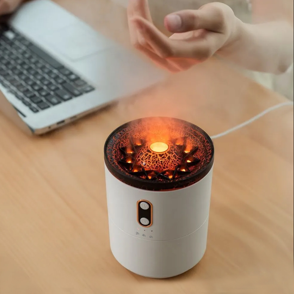 Светодиодный USB увлажнитель Volcano, Белый-5