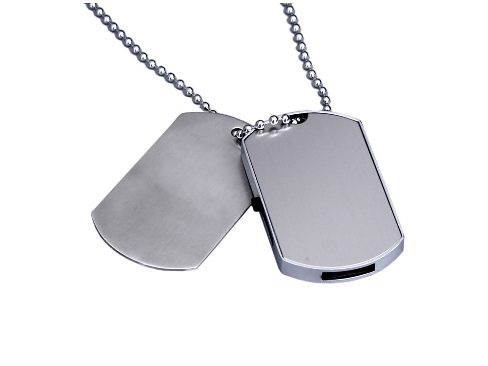 Флешка Армейский жетон (Armi.512.S, I= 512 Мбайт, Металлический корпус, металлические вставки. Без перс.)-1