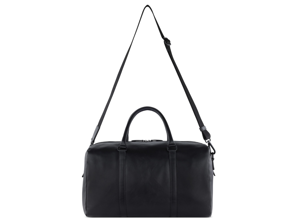 Сумка дорожная BUGATTI Clark, чёрная, воловья кожа/полиэстер, 45х20х27,5 см, 24 л-3