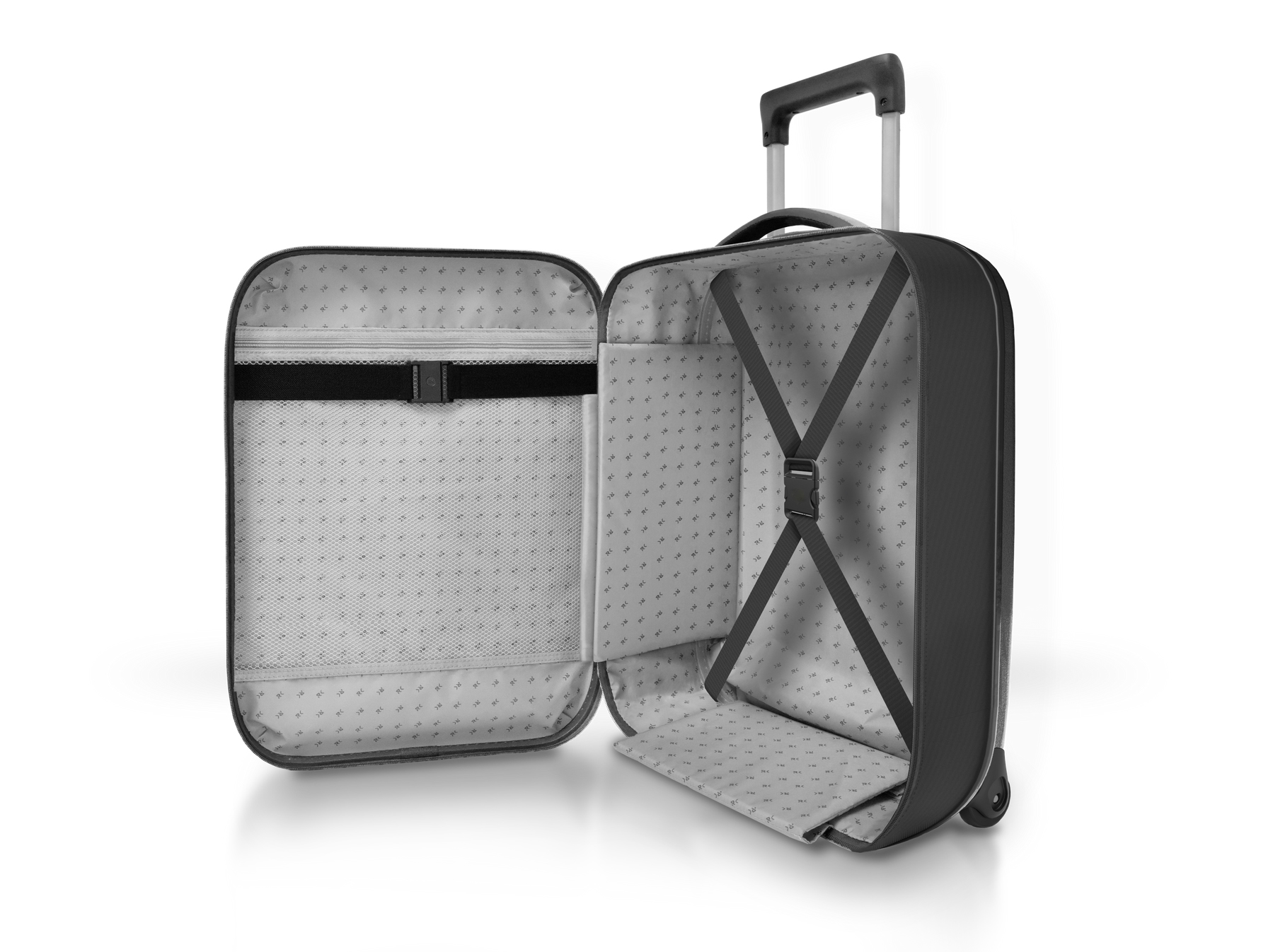 Чемодан складной Rollink Aura 55x40x20 см, 2 колеса, синий-12