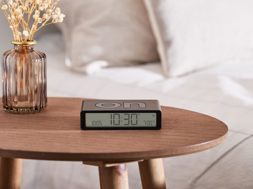 Часы настольные Flip Classic, черный-6