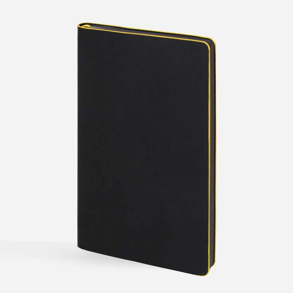 Ежедневник Trait, недатированный, черный с желтым-1