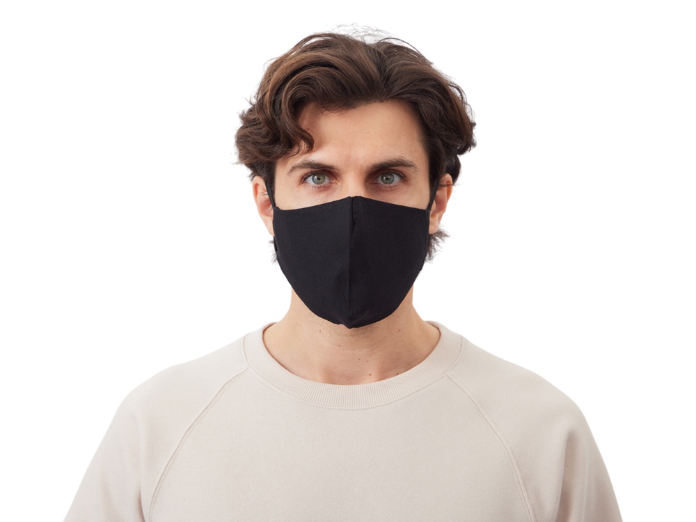 Хлопковая защитная маска для лица многоразовая анатомической формы без шва-0