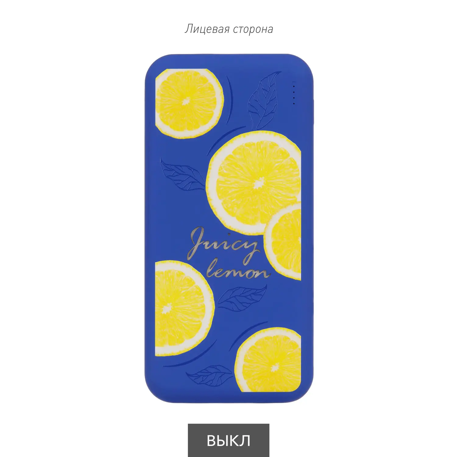 Внешний аккумулятор с подсветкой Люче Ультрамарин (Luce Ultramarine) 10000 mAh, ярко-синий-6