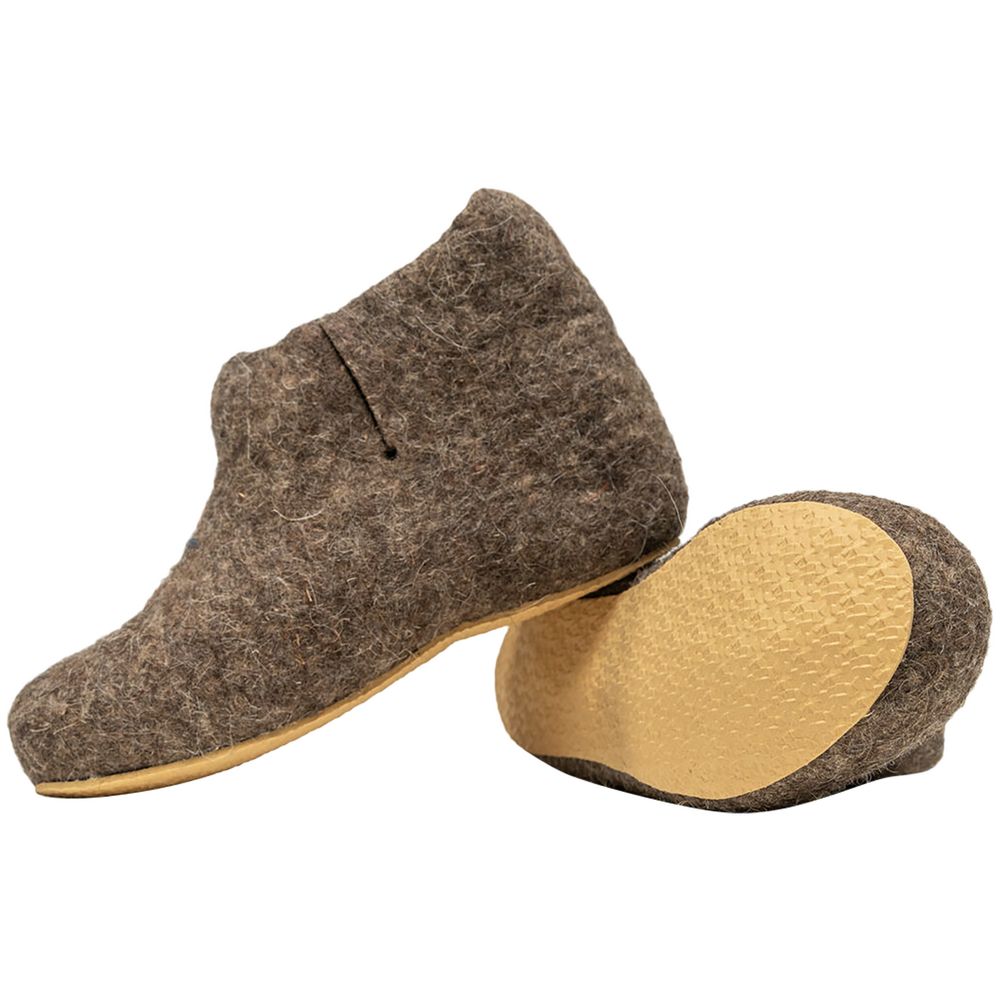 Домашние валенки Wild, серо-коричневые (натуральные)-2
