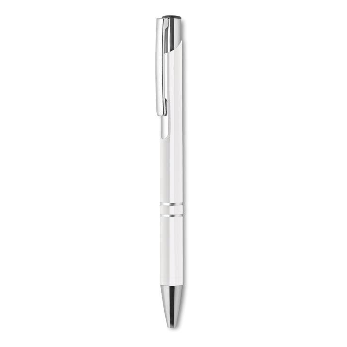 Recycled aluminium ball pen, белый-2
