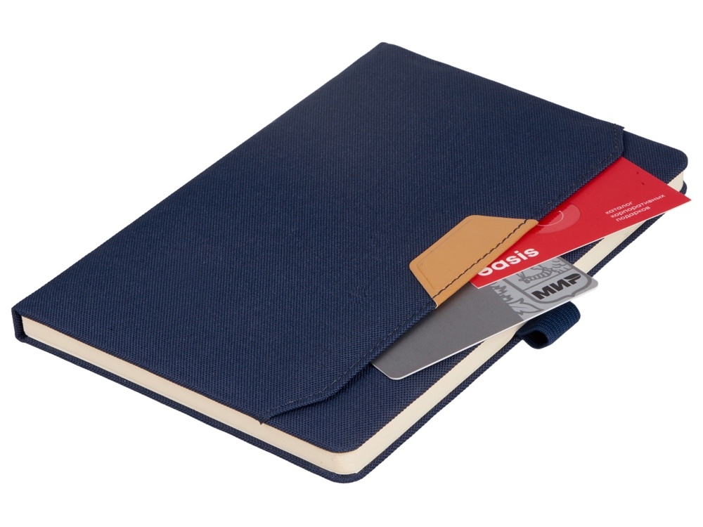 Блокнот А5 из RPET Harvey, 80 листов FSC бумага, синий-0