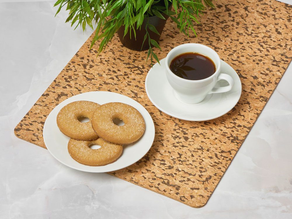 Набор подставок под горячее из пробки Dinner-5