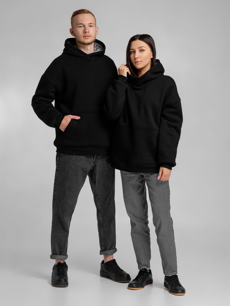 Худи Furry Oversize, черное-5