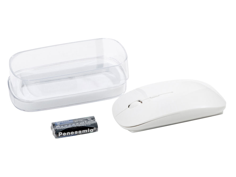 Мышь оптическая беспроводная Desmo в кейсе, слоновая кость-5