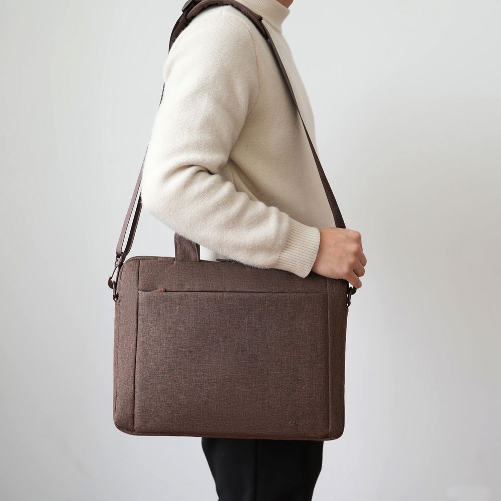 Сумка для ноутбука L225, коричневая-8