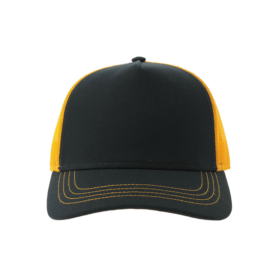 Бейсболка RAPPER CANVAS-S, 5 клиньев, пластиковая застёжка, темно-синий, желтый-2