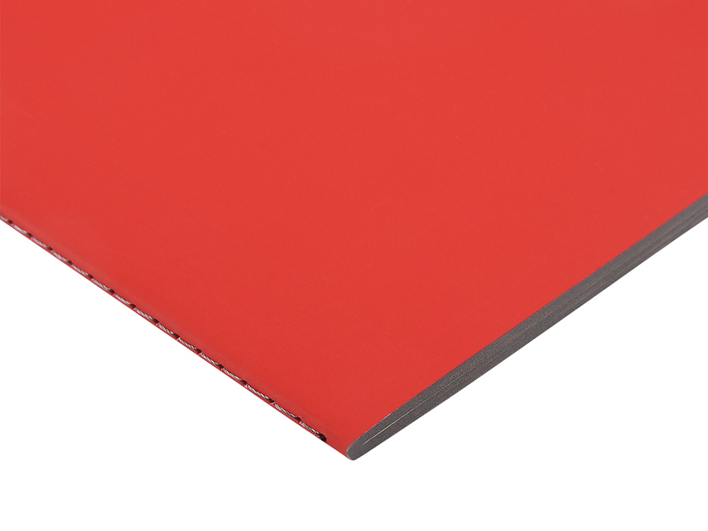 Бизнес-тетрадь А5 Pragmatic Contrast, 40 листов в клетку, красный с темно-серым срезом-1