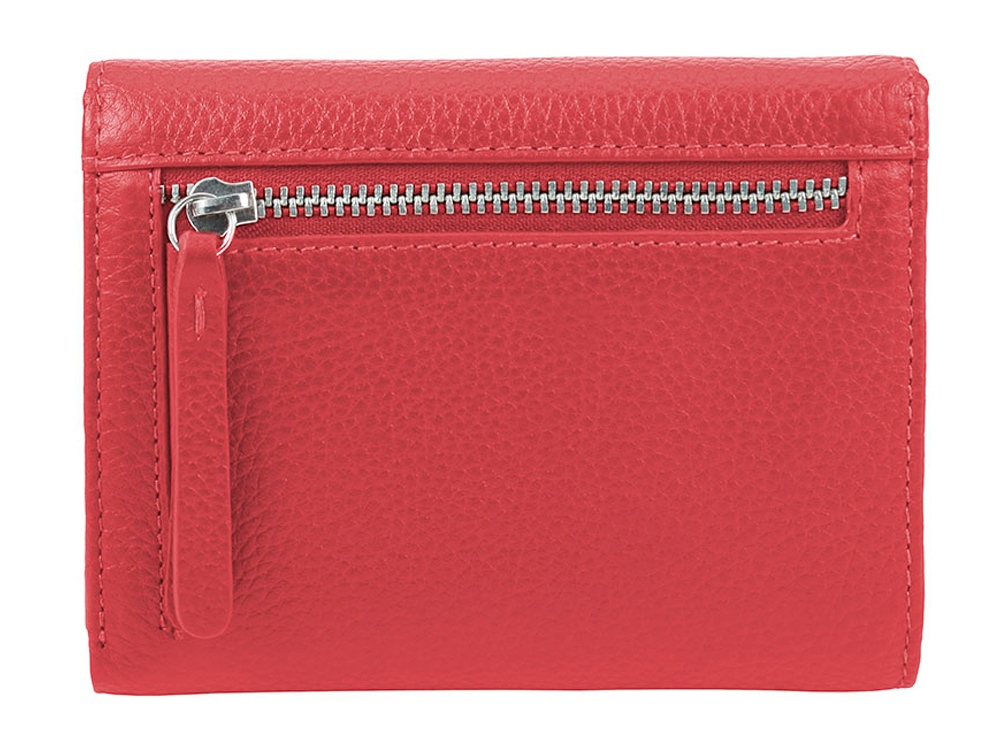 Кошелёк женский BUGATTI Linda, красный, натуральная воловья кожа, 12х3х9,5 см-2