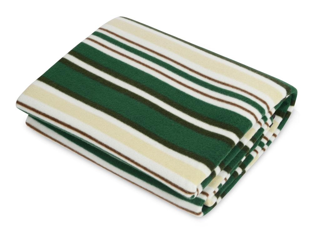 Плед в полоску в сумке Junket, зеленый-2