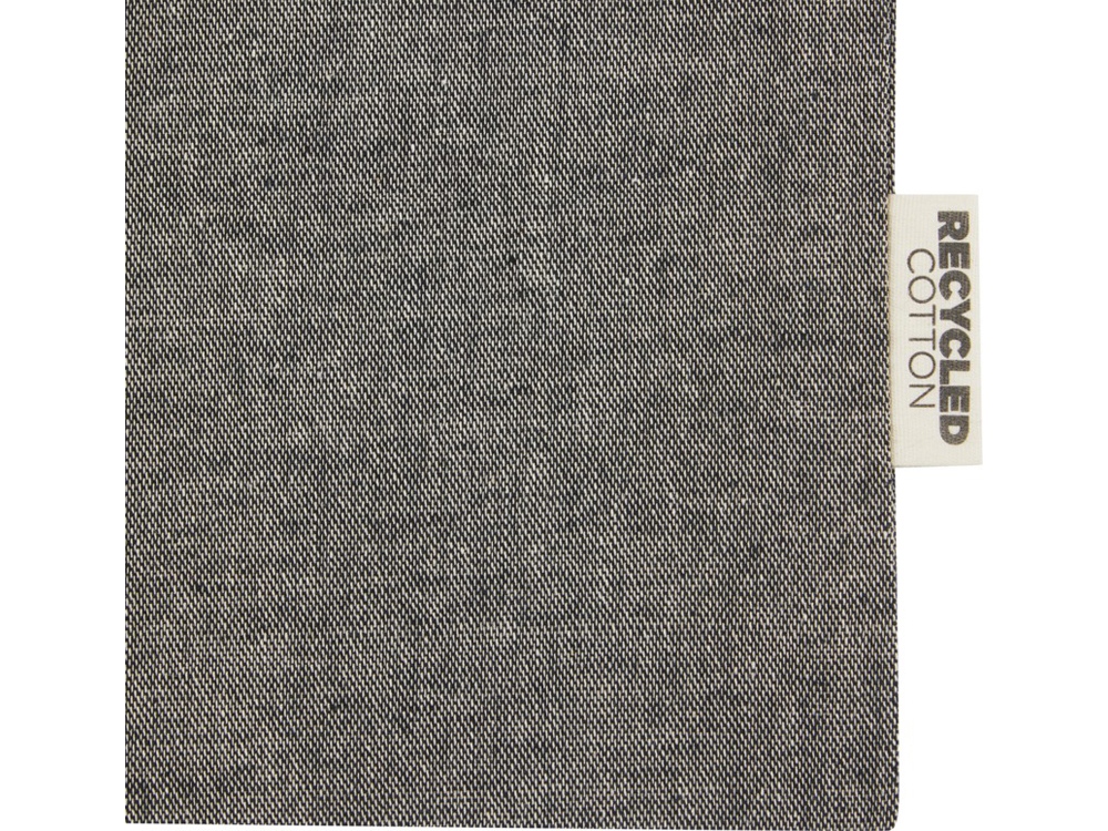 Большая подарочная сумка Pheebs объемом 4 л из хлопка плотностью 150 г/м2, черный-3