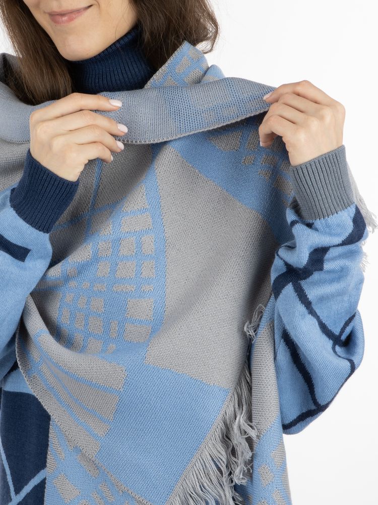 Палантин с бахромой на заказ Rinn Fint, полушерсть-4