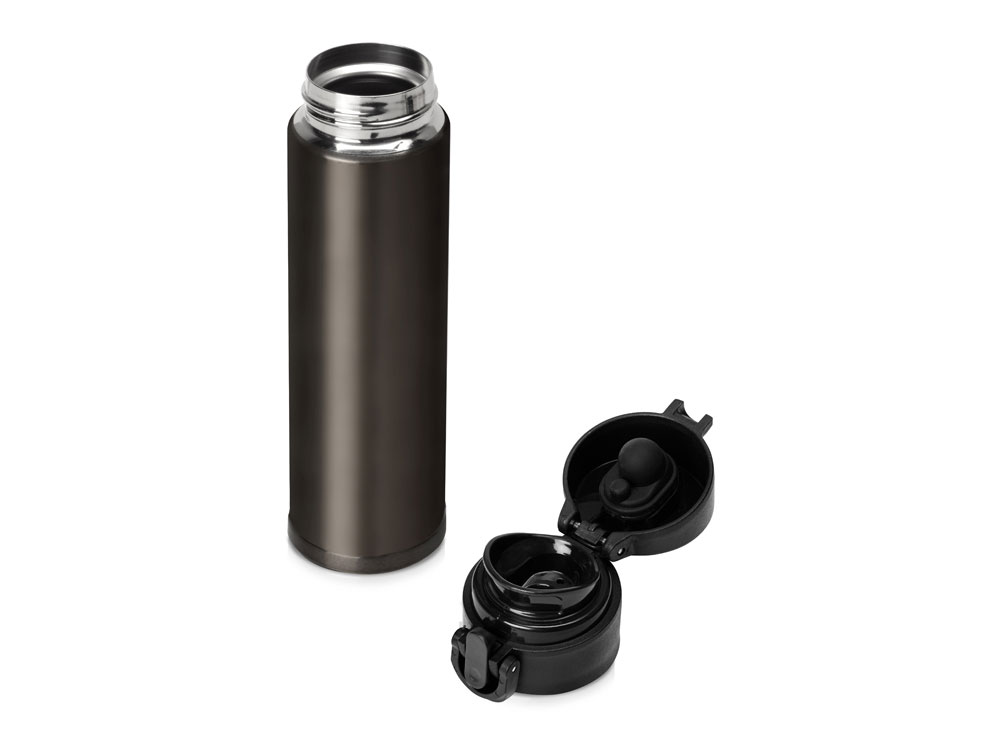 Вакуумная герметичная термокружка Inter, темно-серый, нерж. сталь-1