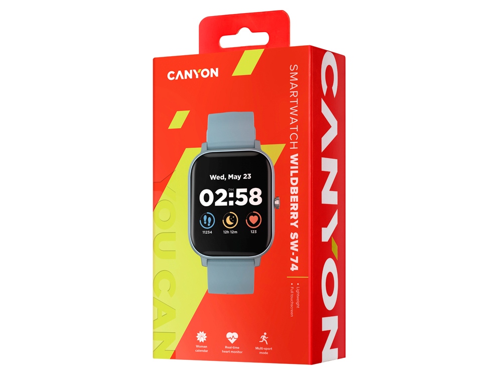 Смарт-часы Canyon SW-74 Wildberry , IP67, синий-5