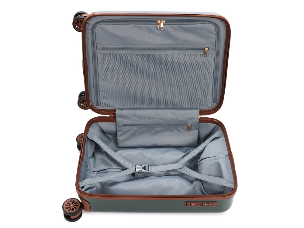 Чемодан BUGATTI Amelia, зеленый, поликарбонат / АБС-пластик, 32х22х53 см, 30 л-1