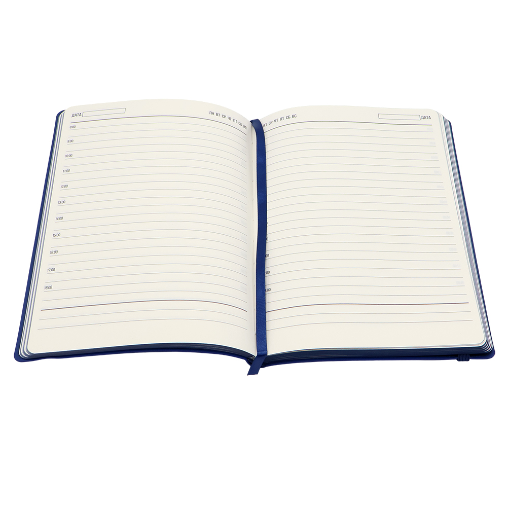 Ежедневник A5 недатированный Dante в мягком переплёте софт-тач, Синий-2