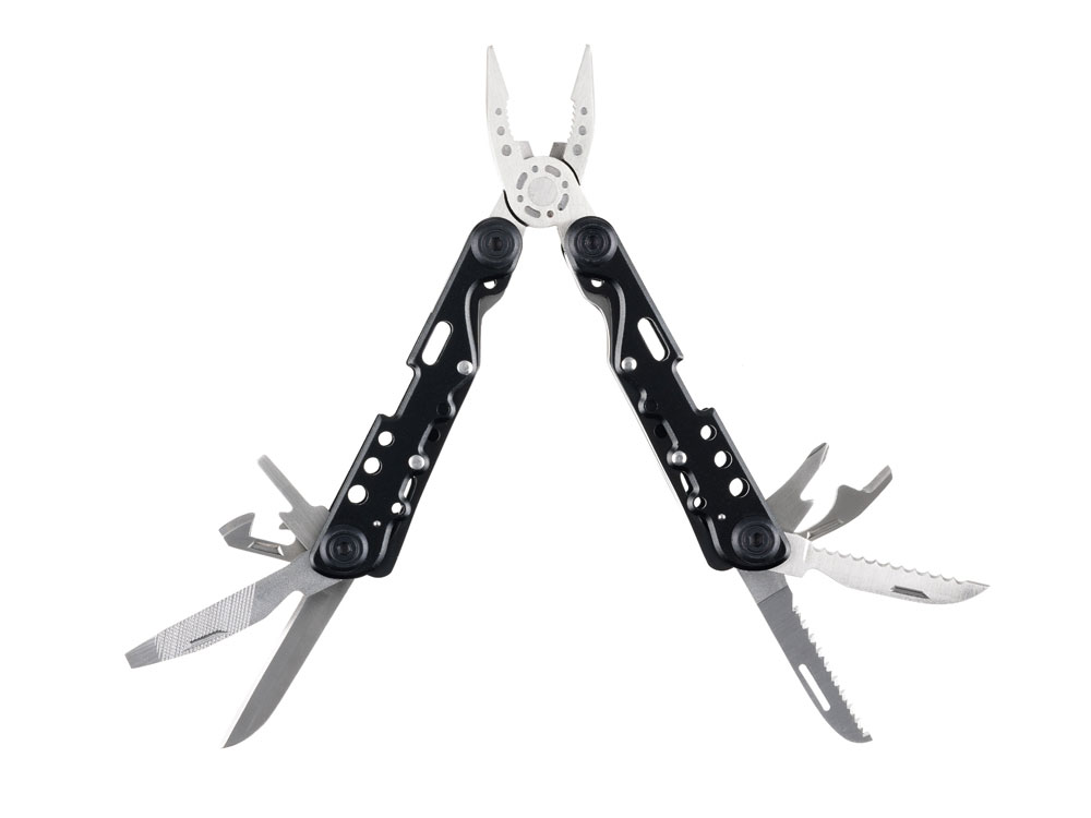 Мультитул Stinger, 105x40 мм, 13 функций, сталь, чёрно-серебристый, в комплекте нейлоновый чехол-1