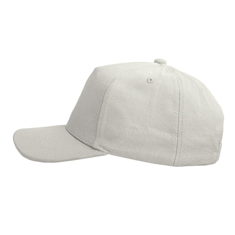 Бейсболка BOSTON, 5 клиньев, металлическая застежка, белый-3