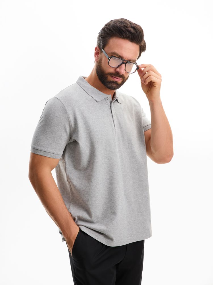 Рубашка поло мужская Phoenix Men, серый меланж-2