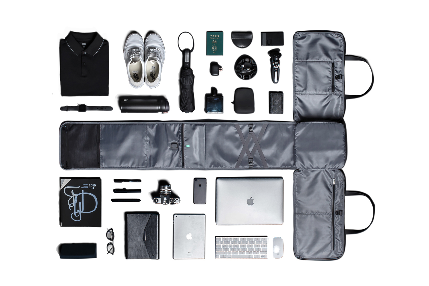 Дорожная сумка KORIN FlexPack Go 53х23х26 см, темно-серая-20