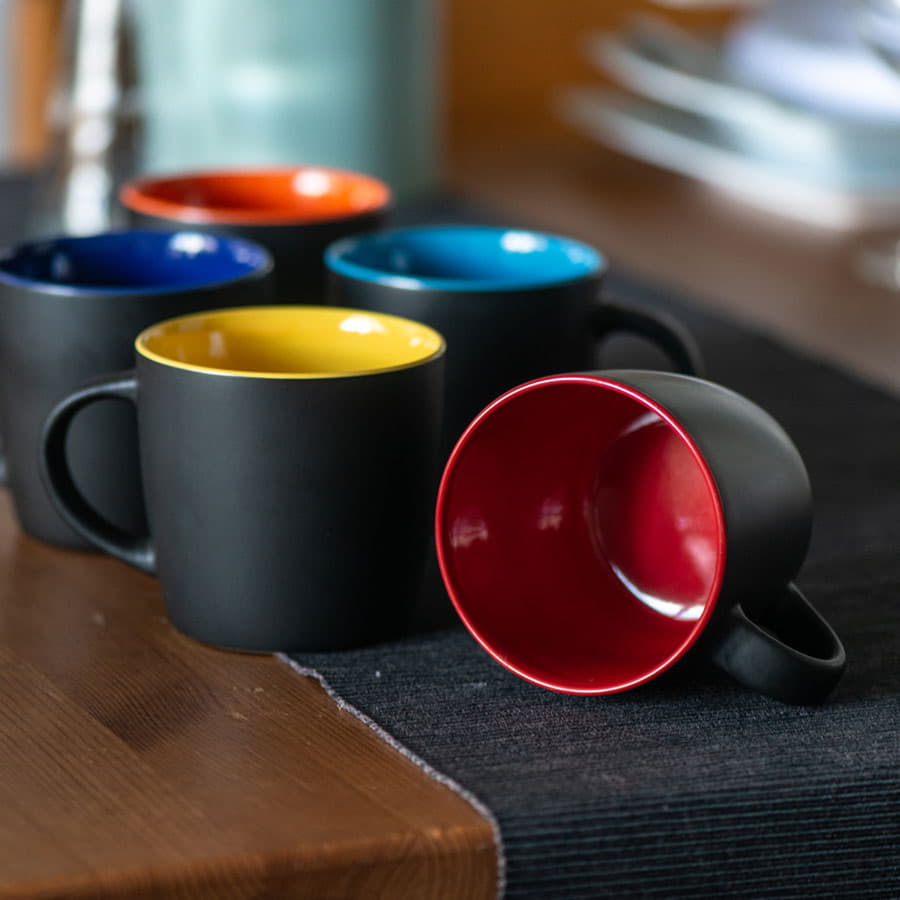 Кружка INTRO, черный, желтый-9